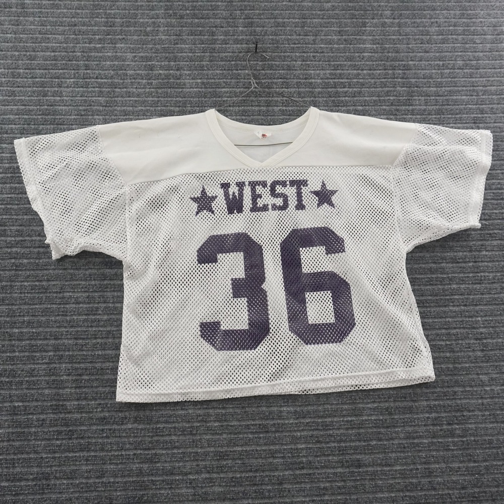 Vintage 90s Riddell Taco Bell Jersey Mens XL White Mesh West 36 Crop Top